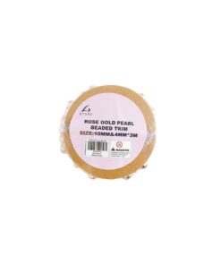 Rose Gold Pearl Beaded Trim String 3m