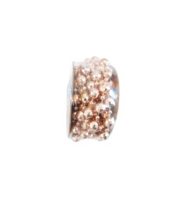 Rose Gold Pearl Beaded Trim String 3m