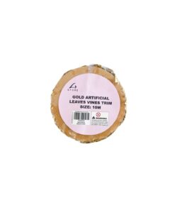 Gold Artificial Leaves Vines Trim Ribbon 10m
