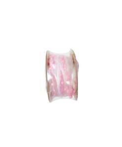 Pink Pearl Beaded Rose Trim String Ribbon 4.5m