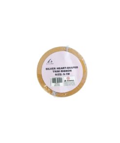 Silver Heart-Shaped Trim String Ribbon 9.1m