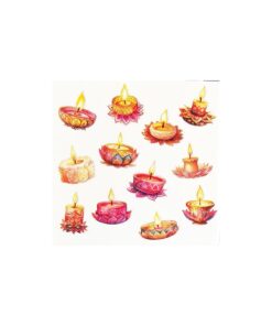 Adhesive Diwali Cards 13x15cm 12pc