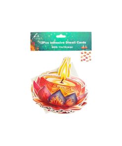 Adhesive Diwali Cards 13x15cm 12pc