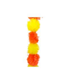 Orange Red Diwali Marigold Garland 150cm 1pc