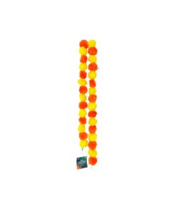 Orange Red Diwali Marigold Garland 150cm 1pc
