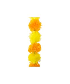 Orange Yellow Diwali Marigold Garland 150cm 1pc