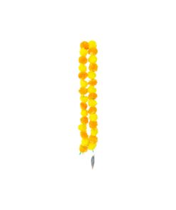 Orange Yellow Diwali Marigold Garland 150cm 1pc