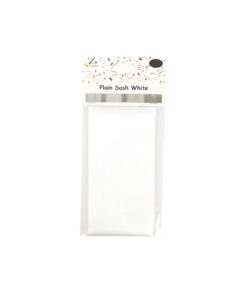 White Plain Sash 9cm