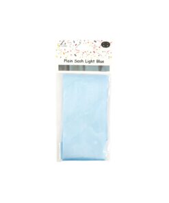 Light Blue Plain Sash 9cm