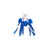 Blue White Curly Ribbon Hair Rope 2pc