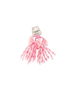 Light Pink Curly Ribbon Hair Rope 2pc