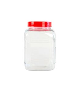 Glass Storage Jar with PP Lid 4200ml 17.6 x 17.6 x 23.4cm