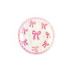 Pink Bow 7" Paper Plates 12pc