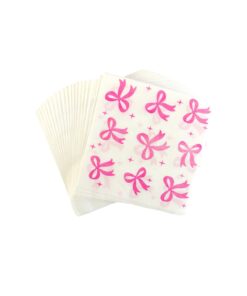 Pink Bow Napkins 20pc