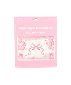 Pink Bow Backdrop 150 x 100cm 1pc