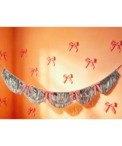 Pink Bow Fringe Garland 2m