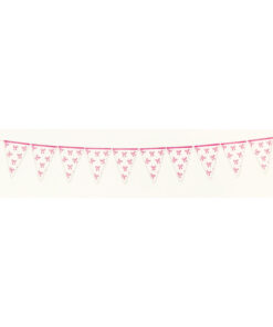 Pink Bow triangle banner 10 flags 3m