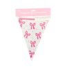 Pink Bow triangle banner 10 flags 3m