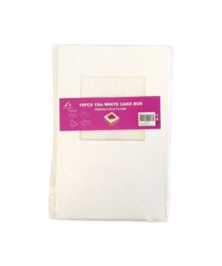 10in White Cake Box with Window 25.4x25.4x12.7cm 10pc