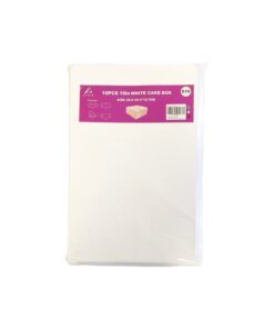 10in White Cake Box 25.4x25.4x12.7cm 10pc