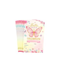 Alternative view of Butterfly Invitation cards with Envelopes 10pc