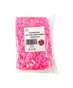 Fluorescent Hot Pink Paper Shreds 100g