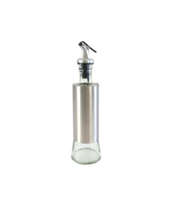 Glass Bottle Jar with Metal Sleeve 300ml 6.6 x 6.6 x 24.5cm