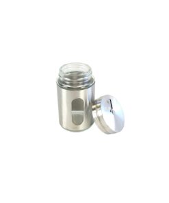 Glass Spice Jar with Metal Sleeve 80ml 4.8 x 4.8 x 8.5cm
