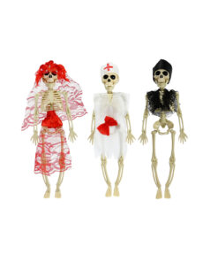 Hanging Skeleton In Lace Assorted 28cm