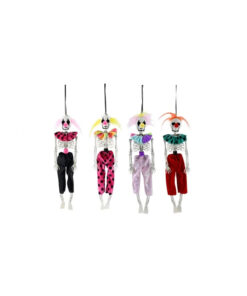 Hanging Skeleton Clown Assorted 40cm
