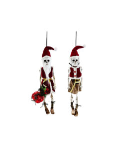 Hanging Skeleton Santa Assorted 50cm