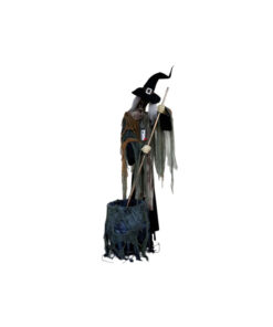 Animated Witch Stirring A Cauldron 2.1m
