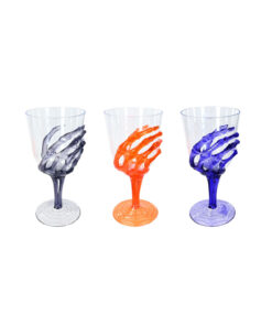 Skeleton Hand Wine Glass Assorted 429ml