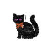 Hanging Tinsel Black Cat 32cm