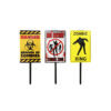 Zombie Warning Sign Stake Assorted 58cm