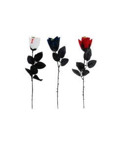 Rose With Cat Eye Assorted 48cm