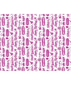 Blue Pink Birthday Wrapping Paper Assorted 70cm x 5m