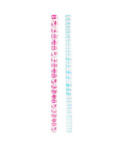 Blue Pink Birthday Wrapping Paper Assorted 70cm x 5m