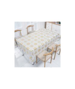 Embossed Gold Silver Tablecloth 100x137cm 280gsm