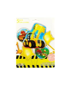 Excavator Party Foil Balloons 5pc