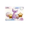 Purple Mermaid Tail Foil Balloons 5pc