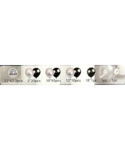 Black Silver Balloon Garland Kit 100pc