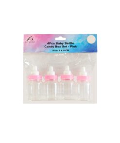 Pink Baby Bottle Candy Box Set 4pc