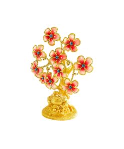 Golden Money Frog and Lucky Tree Figurine