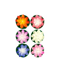 Waterproof Lotus Floating LED Candles 15cm Assorted