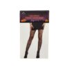 Black Halloween Fishnet Tights With Cross Design