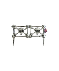 Silver Skull Garden Stake