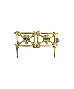 Gold Skull Garden Stake
