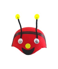 Red Ladybug Hat Kids 18x10cm