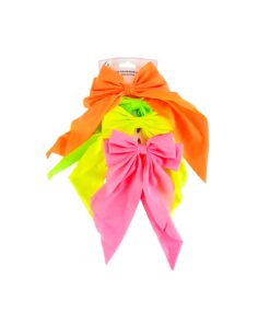 Neon Color Bow Hair Clip 18x37cm 4pc